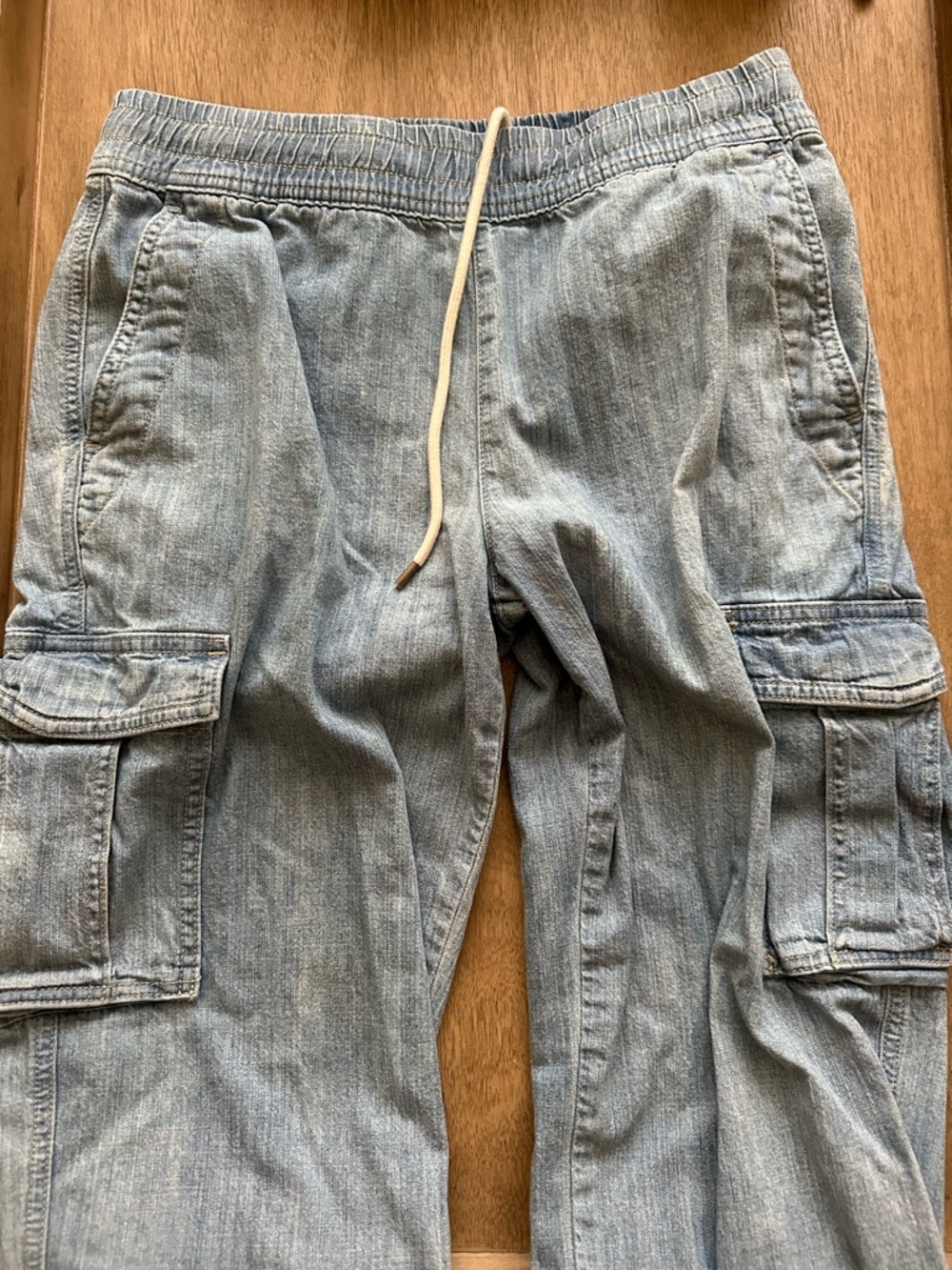 James Perse Light Blue Denim Cargo Joggers size 1